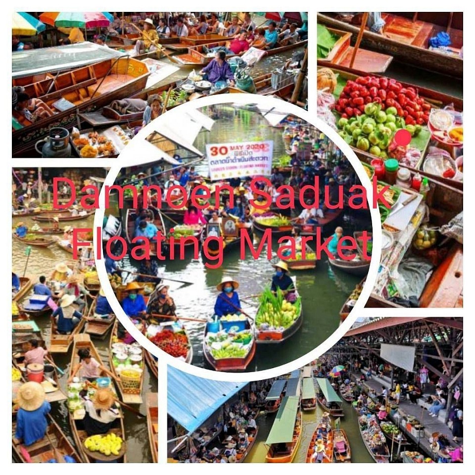 Domnoen saduak floating market -  We offer van rental services with a driver for tours of Damnoen Saduak Floating Market, and you can also book boat trips to explore the market with us.