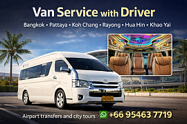 Bangkok van service with driver, van rental in Bangkok